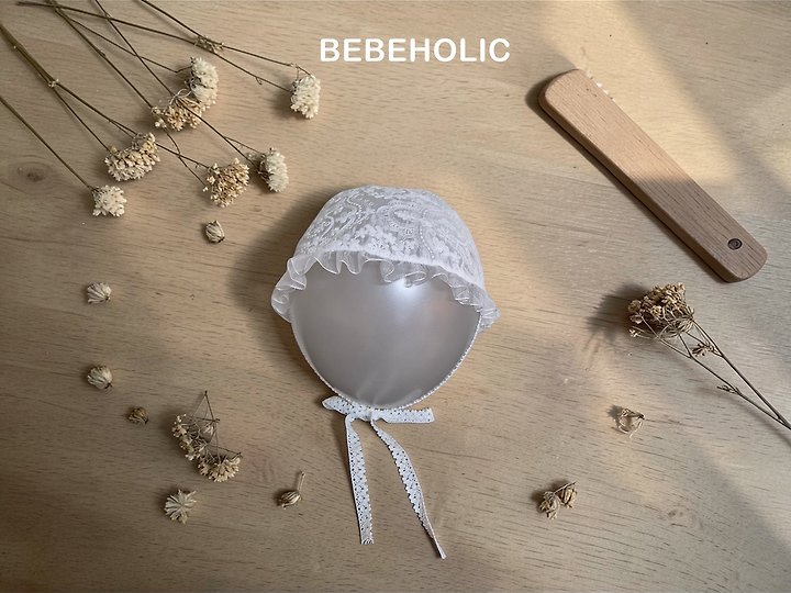 Bebe Holic - Korean Baby Fashion - #babyootd - Cap Lace Bonnet - 5