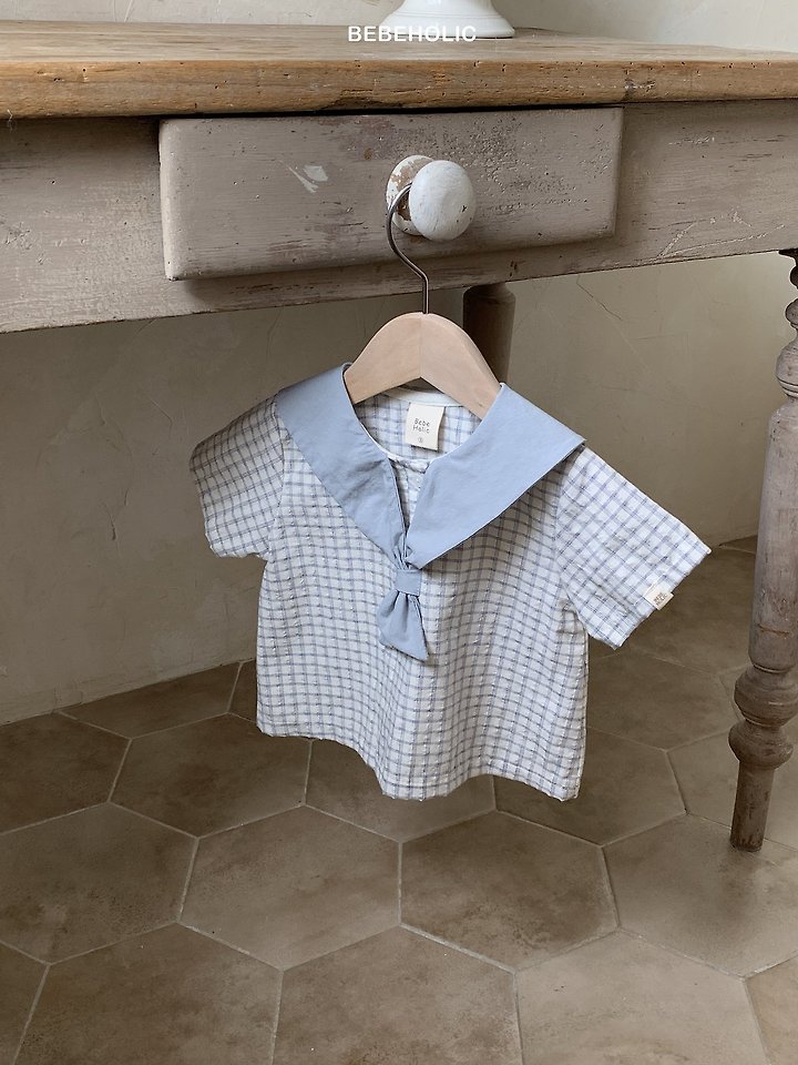 Bebe Holic - Korean Baby Fashion - #babyootd - Sailor Marine Blouse - 7