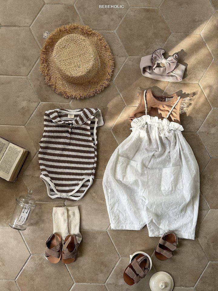 Bebe Holic - Korean Baby Fashion - #babyootd - Plush Stripe Suit - 2
