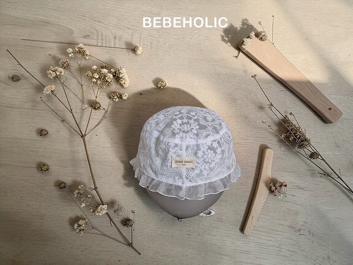 Bebe Holic - Korean Baby Fashion - #babyoutfit - Cap Lace Bonnet - 7