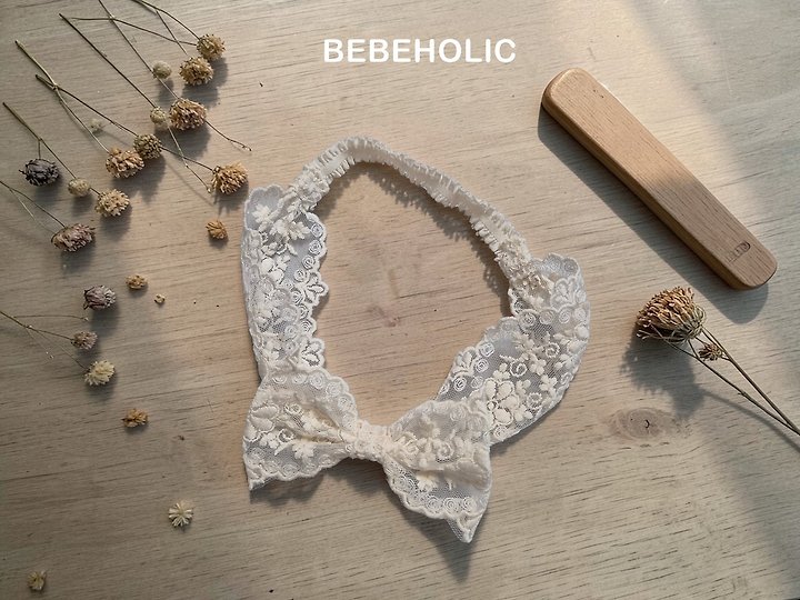 Bebe Holic - Korean Baby Fashion - #babyoutfit - Lace Hair Band - 12