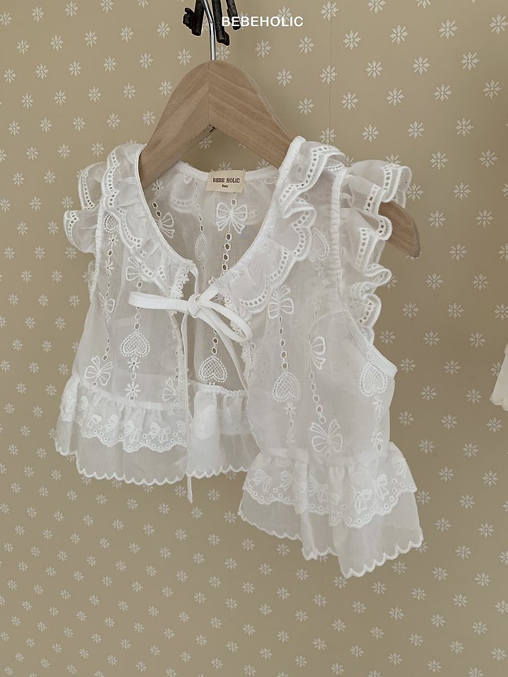 Bebe Holic - Korean Baby Fashion - #babyoutfit - Heart Ribbon Vest - 10