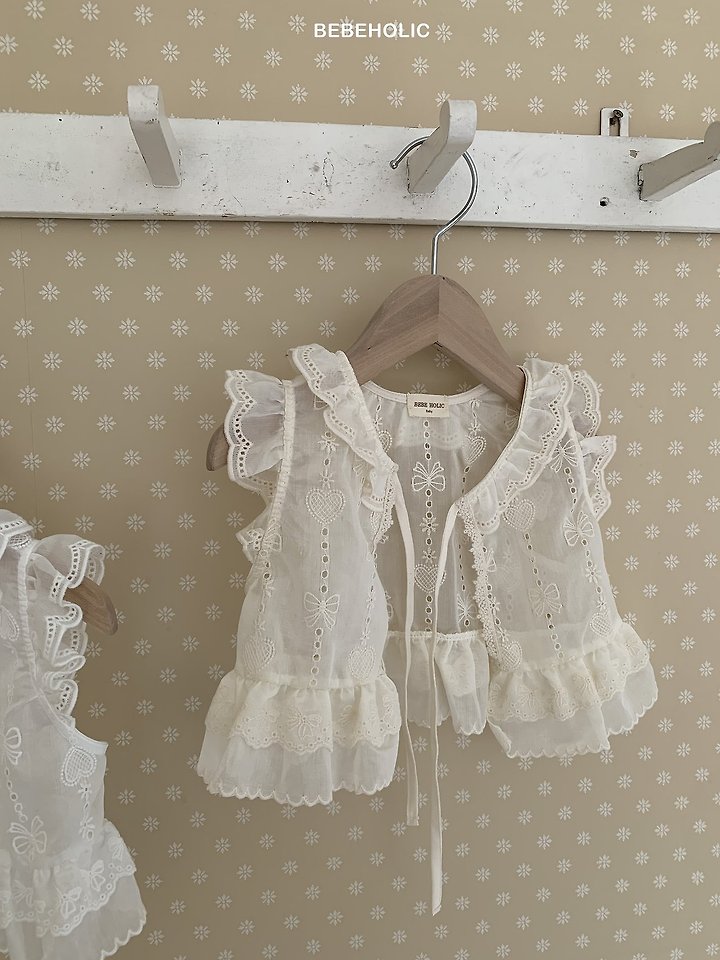 Bebe Holic - Korean Baby Fashion - #babyoutfit - Heart Ribbon Vest - 11