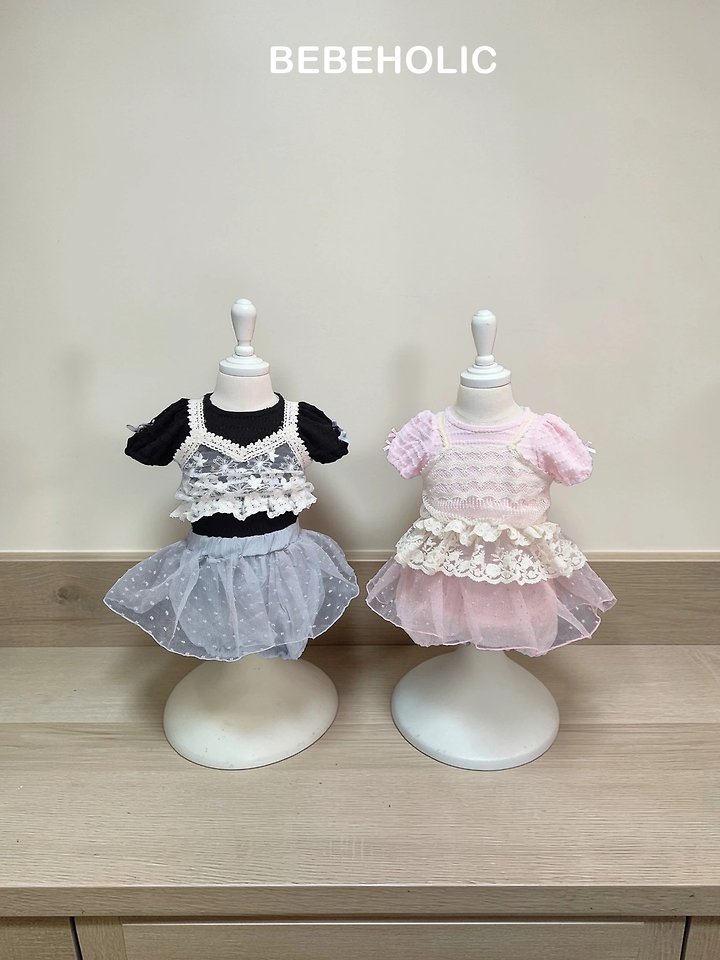 Bebe Holic - Korean Baby Fashion - #babyoutfit - Lace Bustier - 8