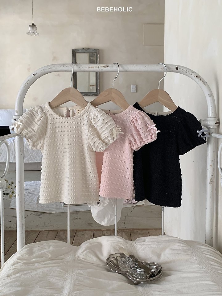 Bebe Holic - Korean Baby Fashion - #babyoutfit - Lori Ribbon Tee