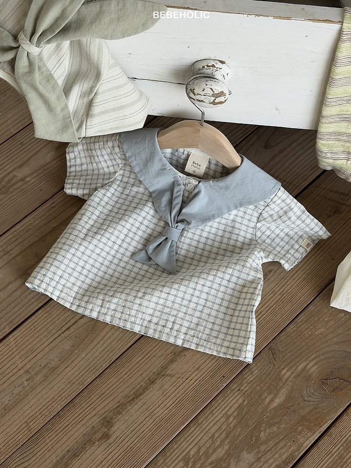 Bebe Holic - Korean Baby Fashion - #babyoutfit - Sailor Marine Blouse - 8