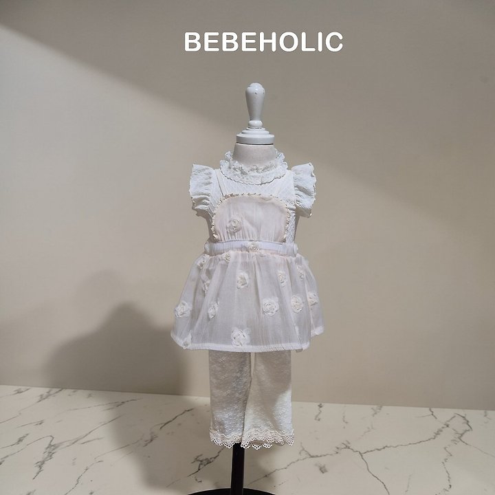 Bebe Holic - Korean Baby Fashion - #babyoutfit - Rose Apron Skirt - 2