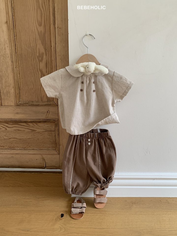 Bebe Holic - Korean Baby Fashion - #babyoutfit - Rover Linen Pants - 7