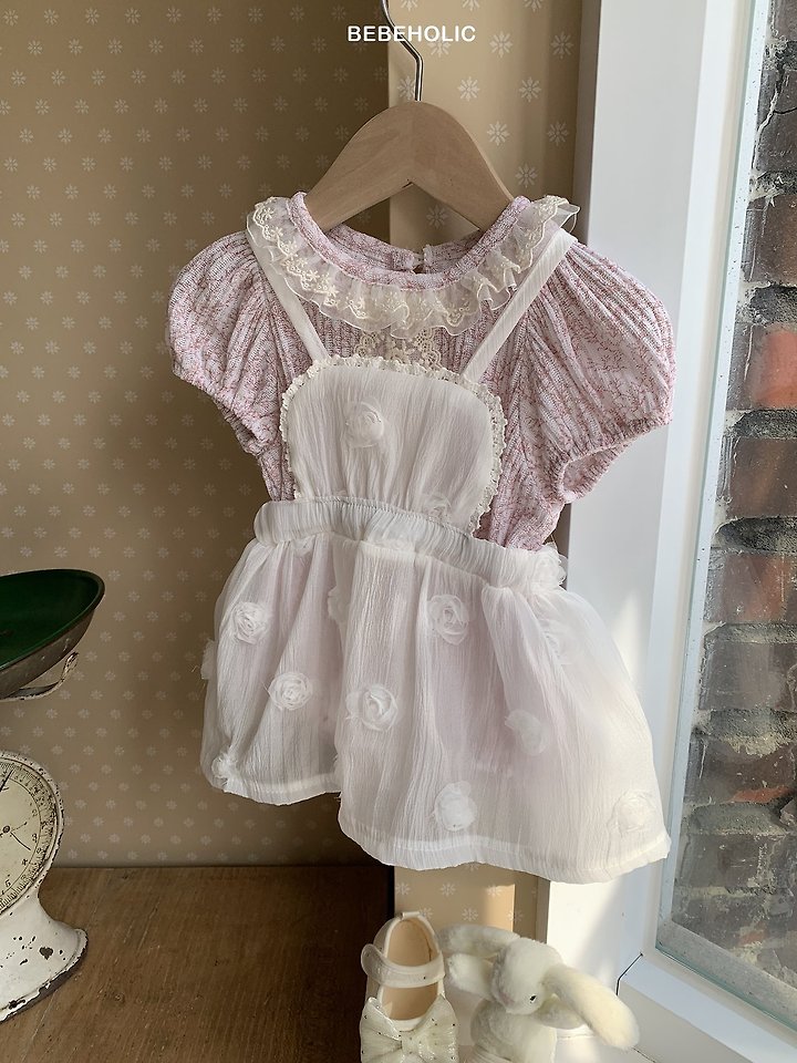 Bebe Holic - Korean Baby Fashion - #onlinebabyboutique - Rose Apron Skirt - 5