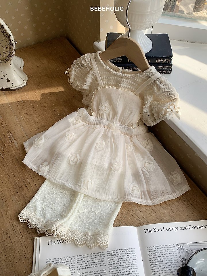 Bebe Holic - Korean Baby Fashion - #onlinebabyshop - Rose Apron Skirt - 6