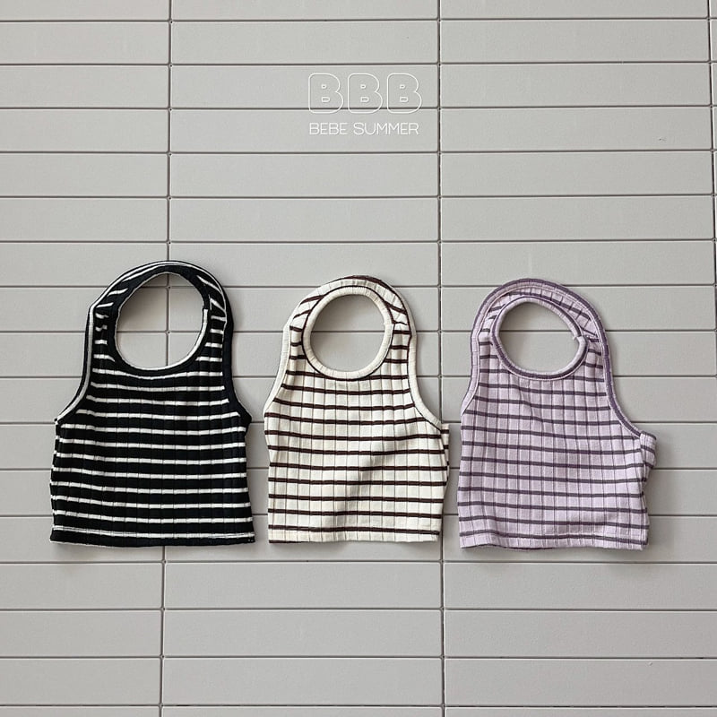 Bella Bambina - Korean Baby Fashion - #babyboutique - Bebe Stripe Hole Layered Sleeveless