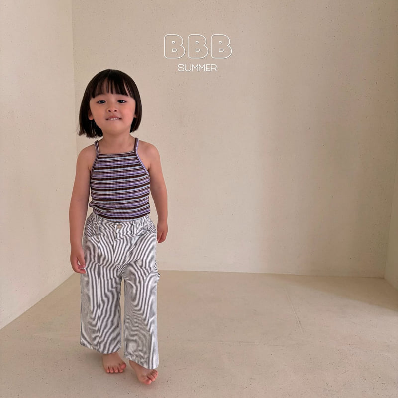 Bella Bambina - Korean Baby Fashion - #babyboutiqueclothing - Poshi Stripe Sleeveless Tee - 7