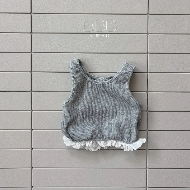 Bella Bambina - Korean Baby Fashion - #babyboutique - Peek Crop Sleeveless Tee - 4