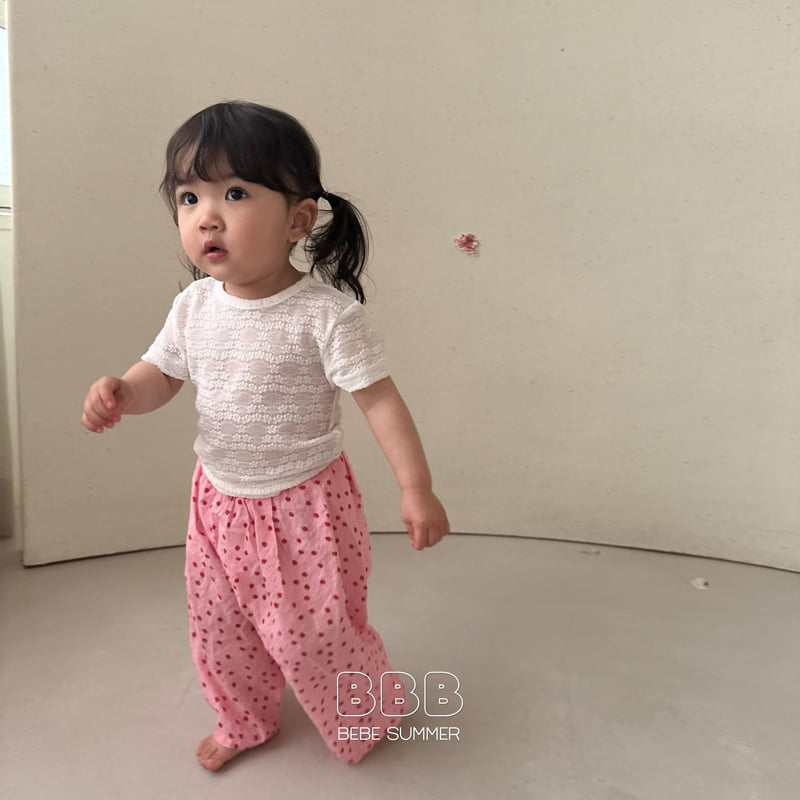 Bella Bambina - Korean Baby Fashion - #babyclothing - Bebe Lace Short Sleeve Tee - 12