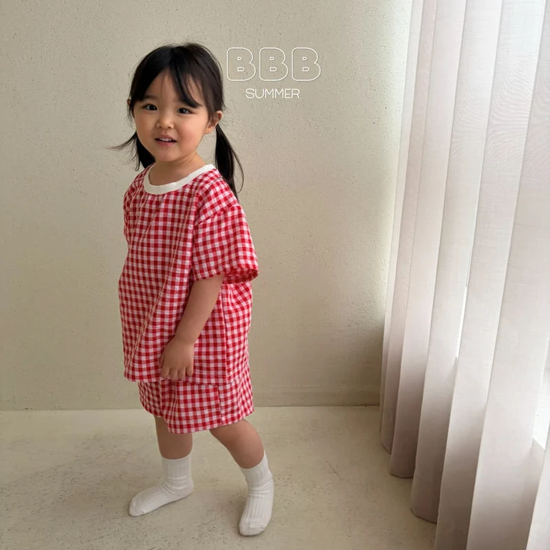 Bella Bambina - Korean Baby Fashion - #babyclothing - Check Set - 12