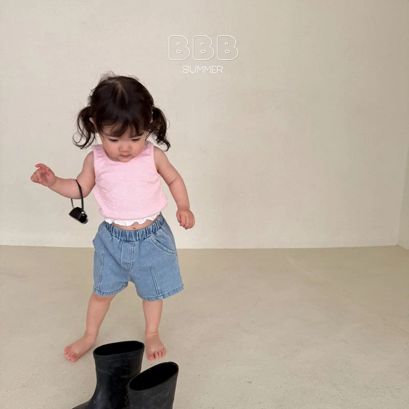 Bella Bambina - Korean Baby Fashion - #babyfashion - Peek Crop Sleeveless Tee - 6