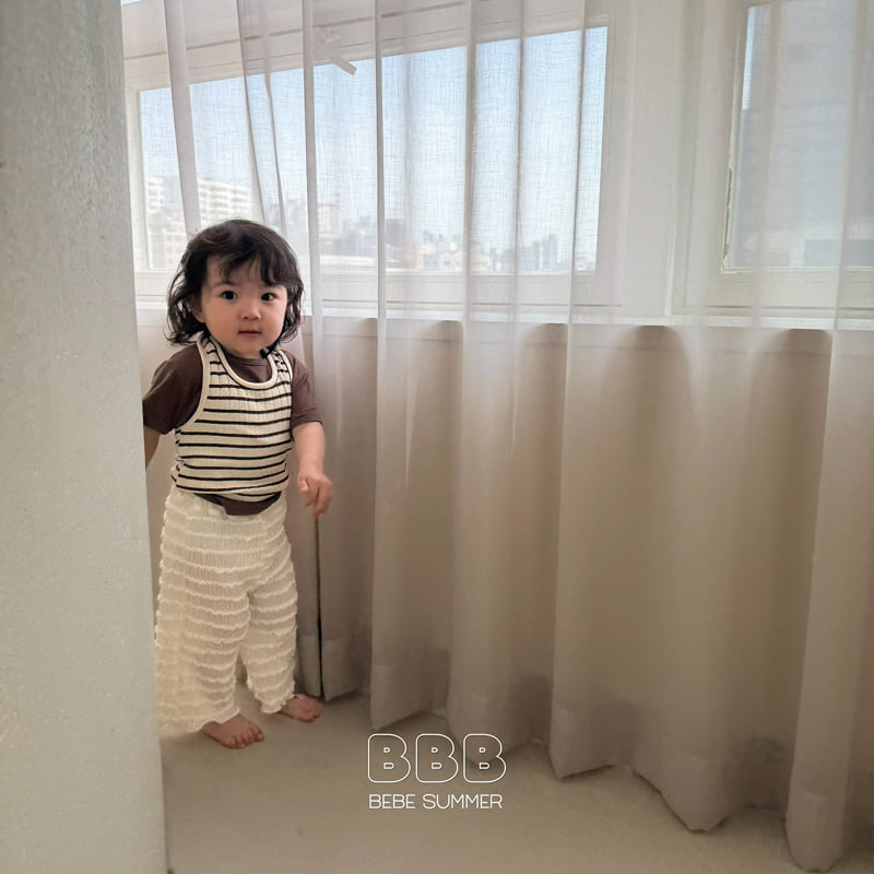 Bella Bambina - Korean Baby Fashion - #babylifestyle - Bebe Stripe Hole Layered Sleeveless - 7