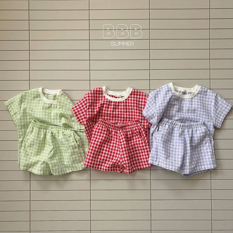 Bella Bambina - Korean Baby Fashion - #babylifestyle - Check Set