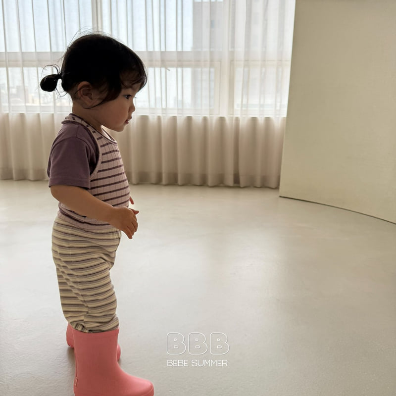 Bella Bambina - Korean Baby Fashion - #babyoninstagram - Bebe Stripe Hole Layered Sleeveless - 8