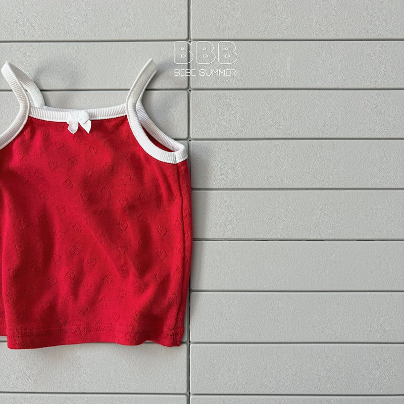 Bella Bambina - Korean Baby Fashion - #babyoninstagram - Bebe Ribbon Sleeveless Tee - 5