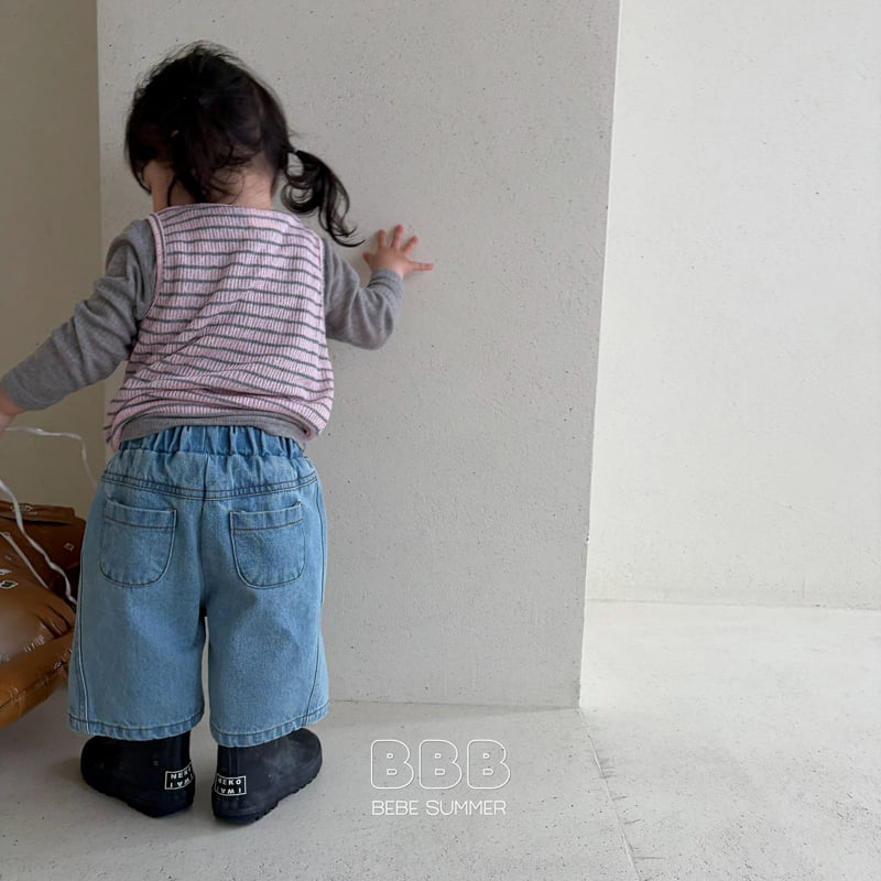 Bella Bambina - Korean Baby Fashion - #babyoutfit - Bebe Down Denim Pants - 7