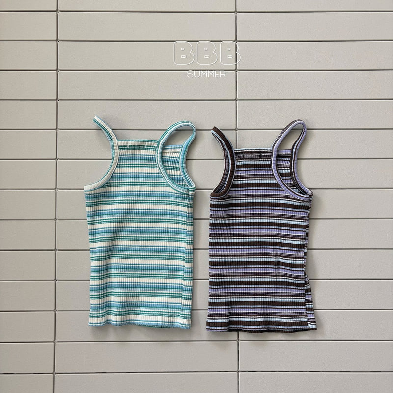 Bella Bambina - Korean Baby Fashion - #babyoutfit - Poshi Stripe Sleeveless Tee