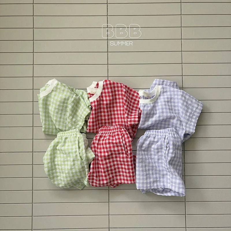 Bella Bambina - Korean Baby Fashion - #babyootd - Check Set - 4