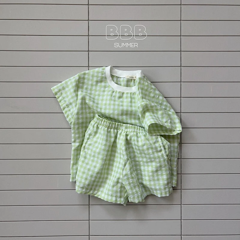 Bella Bambina - Korean Baby Fashion - #babyoutfit - Check Set - 5