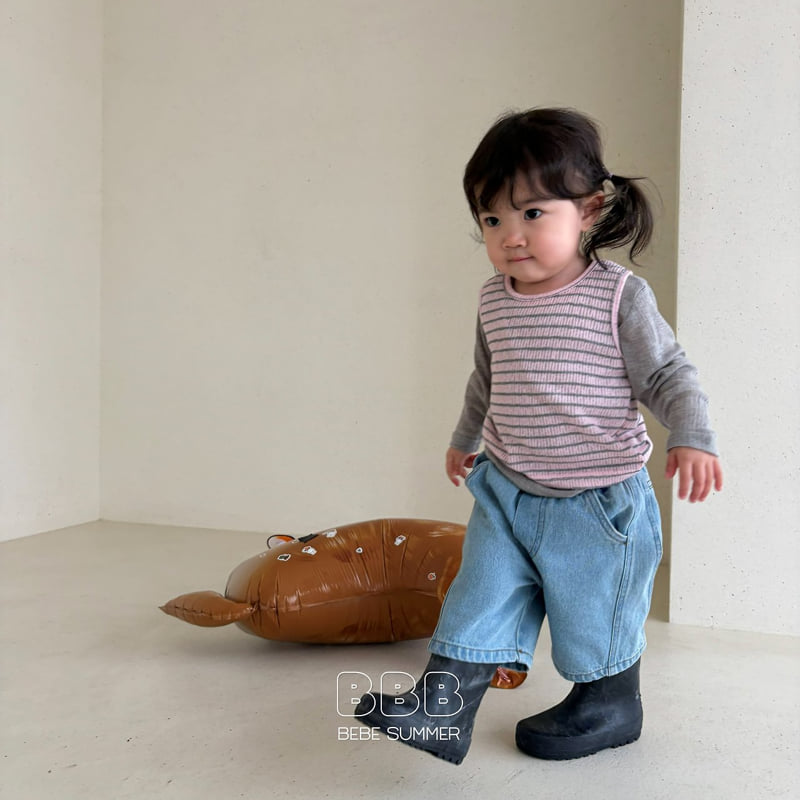 Bella Bambina - Korean Baby Fashion - #babywear - Bebe Down Denim Pants - 8