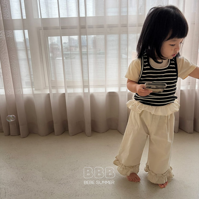 Bella Bambina - Korean Baby Fashion - #babywear - Bebe Stripe Hole Layered Sleeveless - 12
