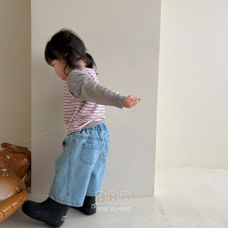 Bella Bambina - Korean Baby Fashion - #onlinebabyboutique - Bebe Down Denim Pants - 9