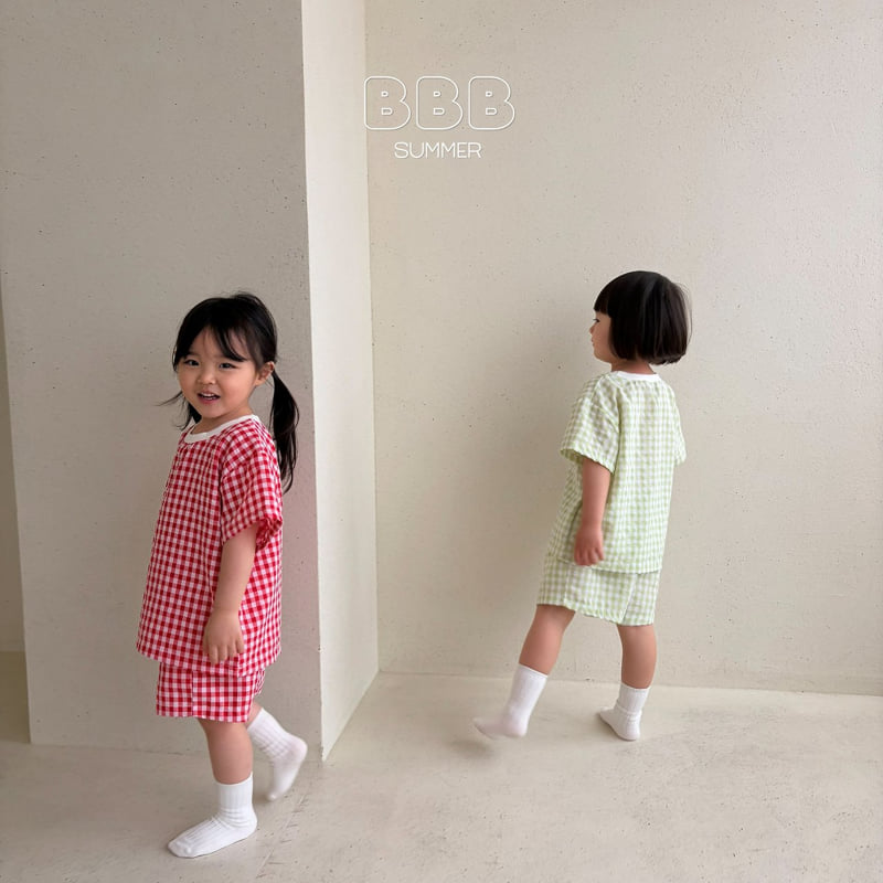 Bella Bambina - Korean Baby Fashion - #onlinebabyboutique - Check Set - 7