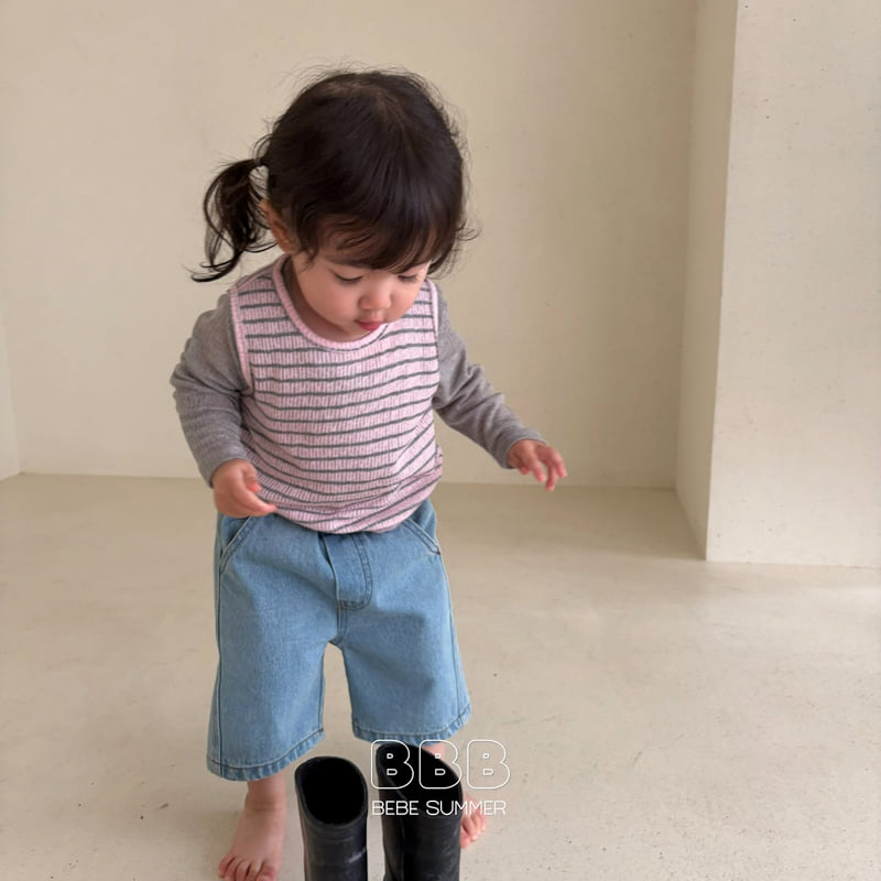 Bella Bambina - Korean Baby Fashion - #onlinebabyshop - Bebe Down Denim Pants - 10