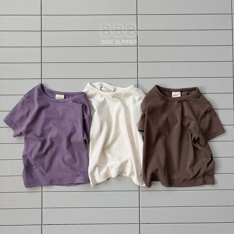 Bella Bambina - Korean Baby Fashion - #onlinebabyshop - Bebe Basic Short Sleeve Tee