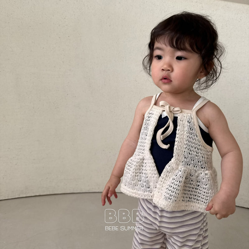 Bella Bambina - Korean Baby Fashion - #onlinebabyshop - Bebe Ribbon Sleeveless Tee - 11