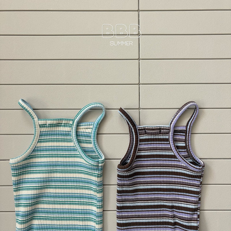 Bella Bambina - Korean Baby Fashion - #onlinebabyboutique - Poshi Stripe Sleeveless Tee - 4