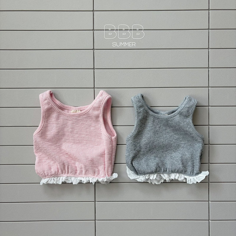 Bella Bambina - Korean Baby Fashion - #onlinebabyshop - Peek Crop Sleeveless Tee