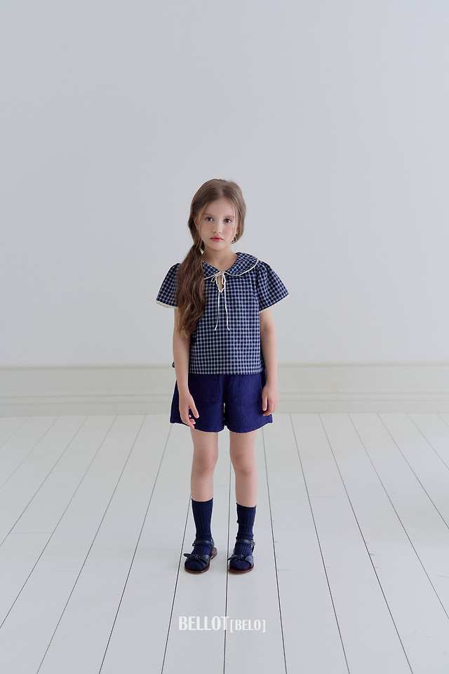 Bellot - Korean Children Fashion - #childofig - Chloe Check Blouse - 10