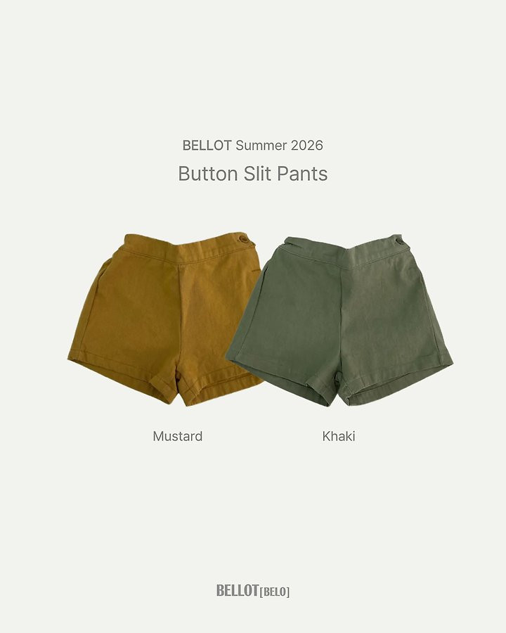 Bellot - Korean Children Fashion - #childrensboutique - Button Slit Pants