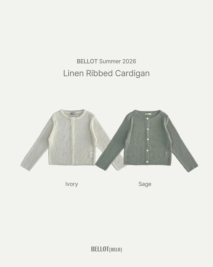 Bellot - Korean Children Fashion - #discoveringself - Linen Ribbed Cardigan