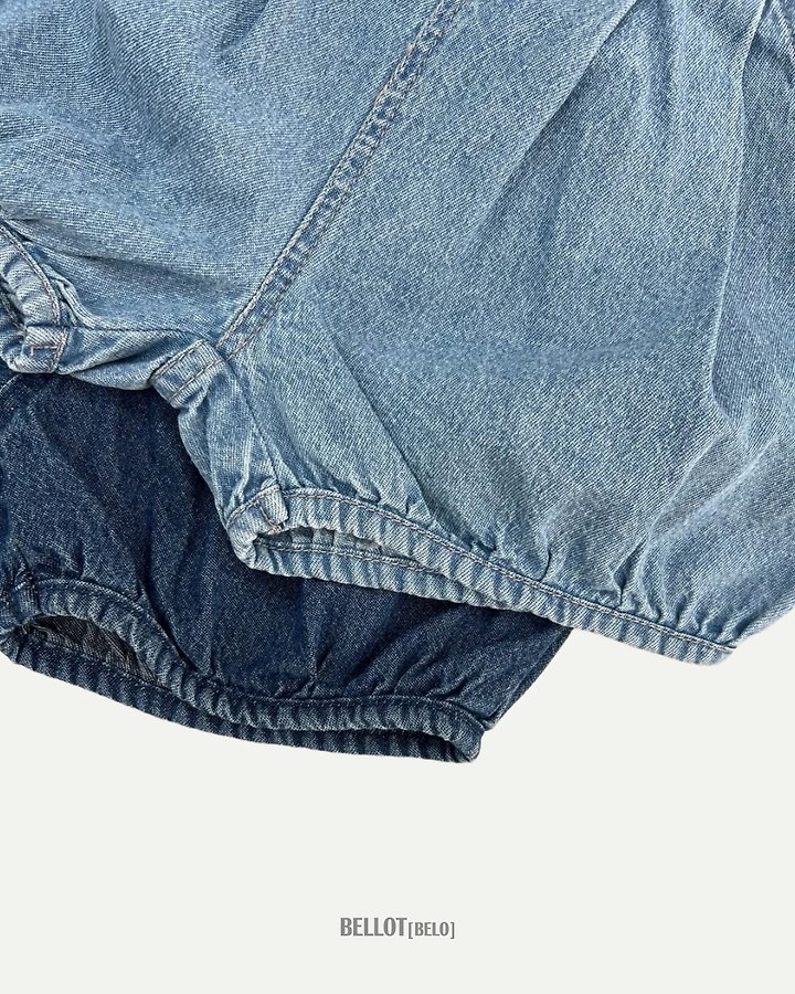 Bellot - Korean Children Fashion - #fashionkids - Pumpkin Denim Shorts - 7