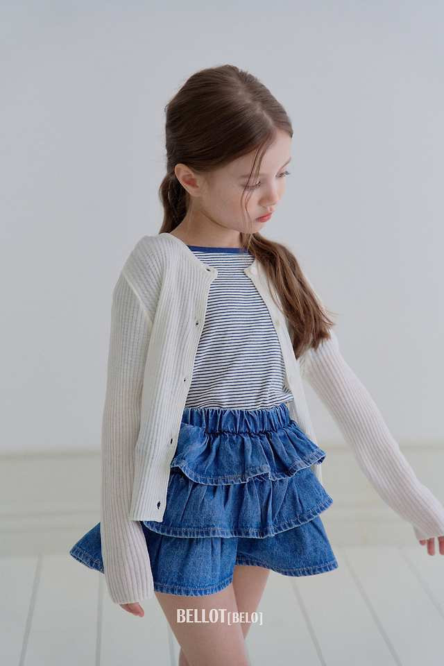 Bellot - Korean Children Fashion - #kidsshorts - Linen Ribbed Cardigan - 3