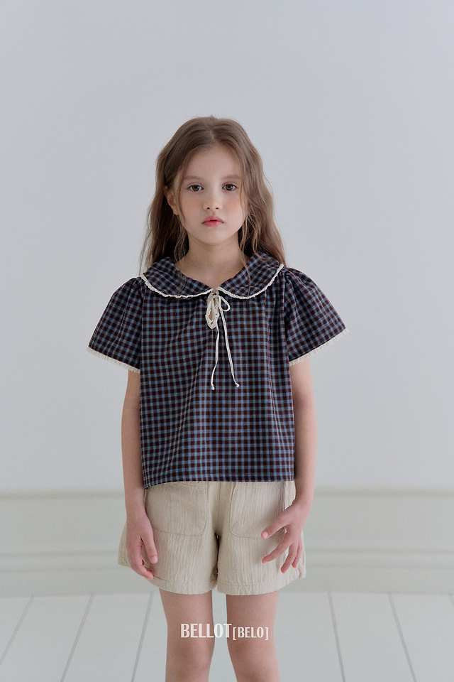 Bellot - Korean Children Fashion - #littlefashionista - Chloe Check Blouse - 3