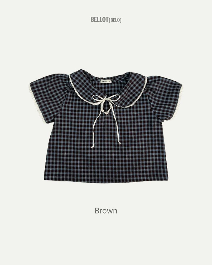 Bellot - Korean Children Fashion - #littlefashionista - Chloe Check Blouse - 4