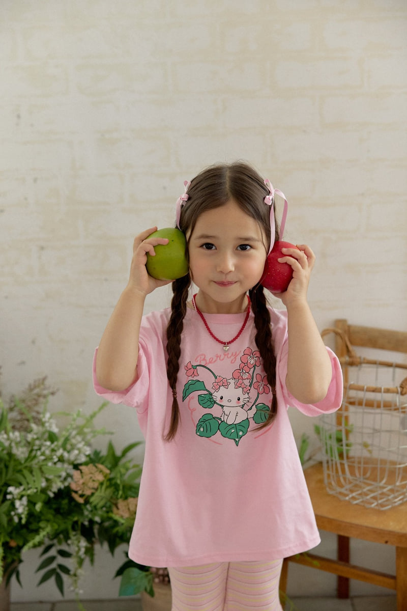 Berry Berry - Korean Children Fashion - #childofig - Summer Meow Tee - 2