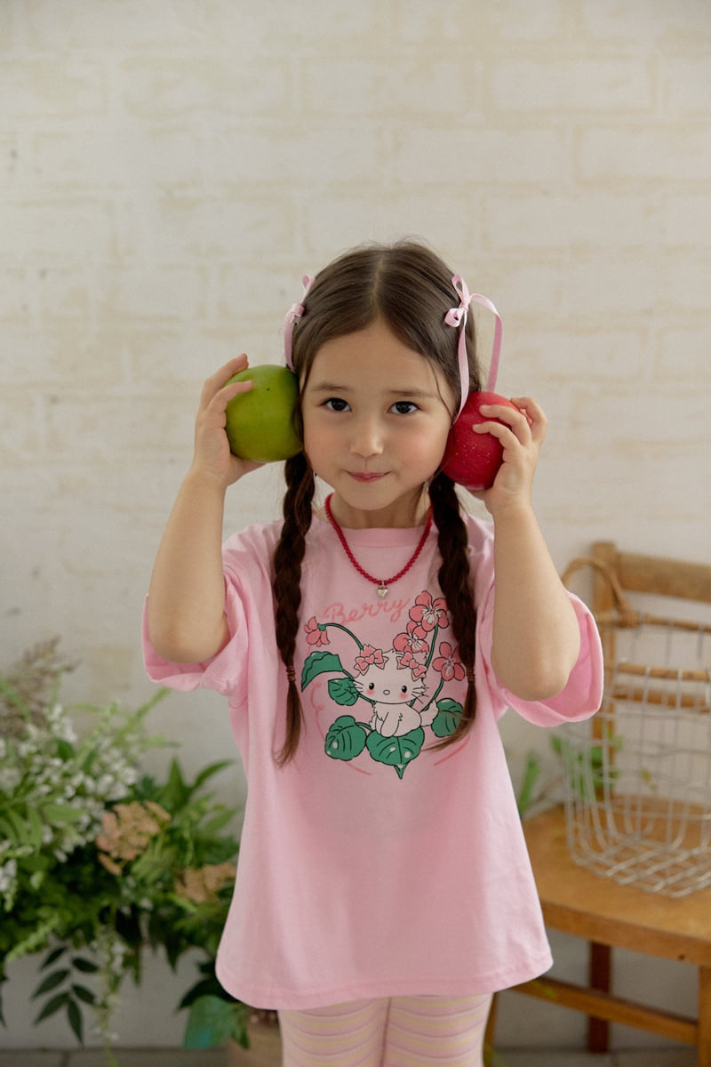 Berry Berry - Korean Children Fashion - #childofig - Summer Meow Tee - 3