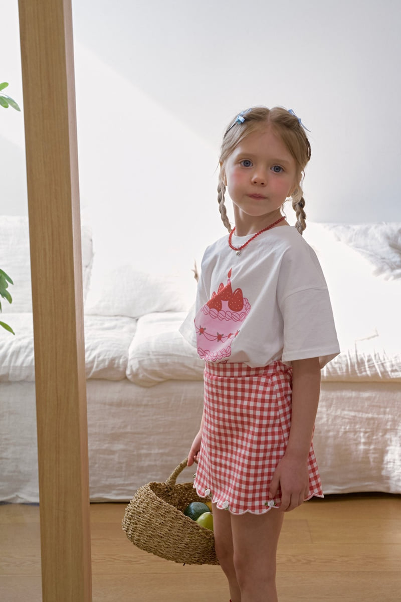 Berry Berry - Korean Children Fashion - #childofig - Check Rose Skirt - 9
