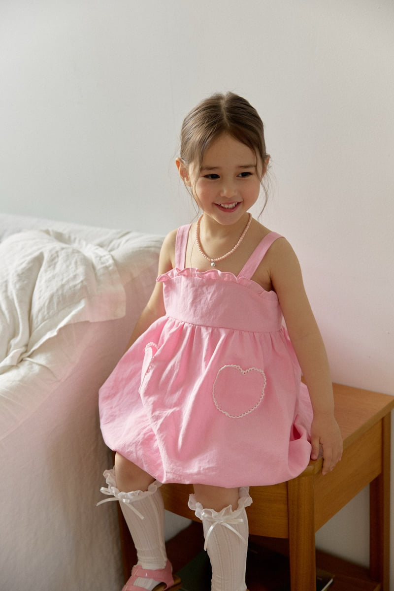 Berry Berry - Korean Children Fashion - #designkidswear - Heart Balloon One-piece - 8