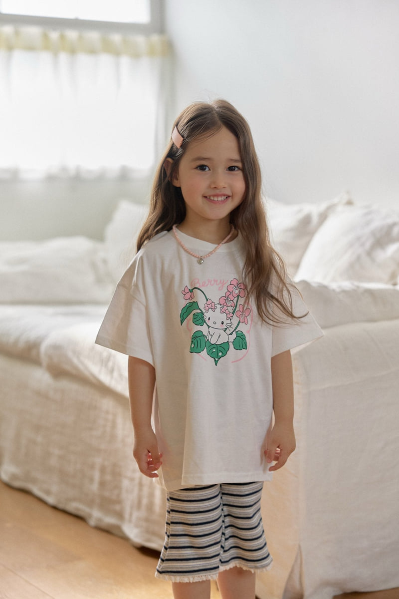 Berry Berry - Korean Children Fashion - #fashionkids - Summer Meow Tee - 7