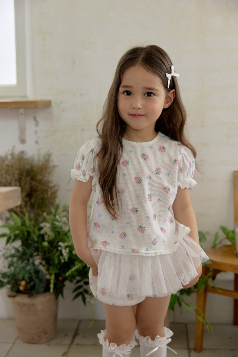Berry Berry - Korean Children Fashion - #kidsshorts - Waffle Flower Set - 11